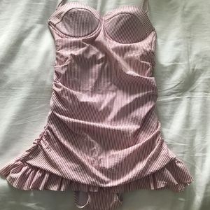 Jessica Simpson Seersucker One-piece Swimsuit